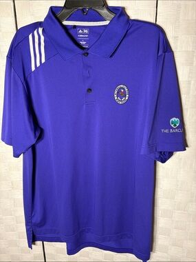adidas Men’s Royal Purple Polo Shirt with White Accents